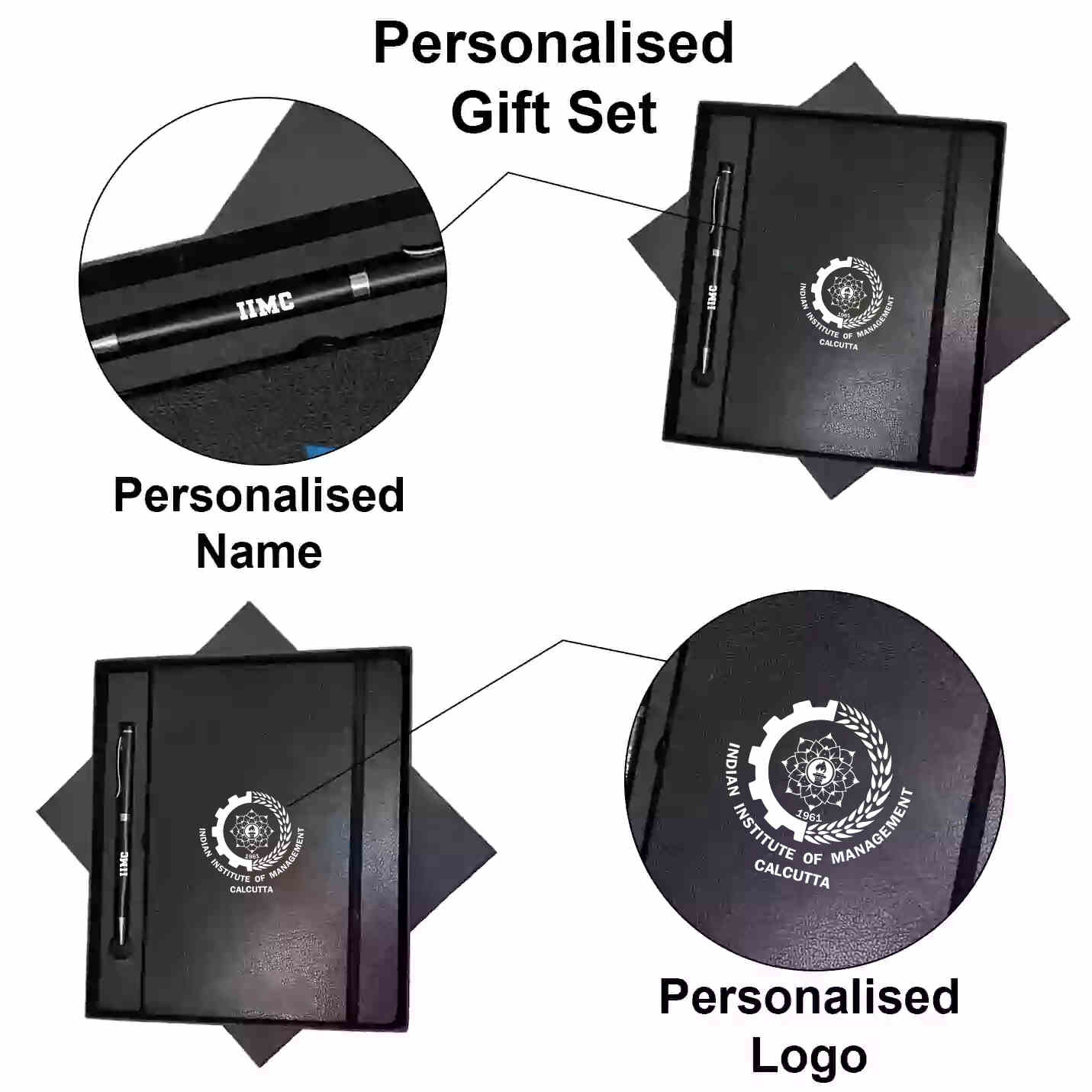 IIMC Branded Diary & Pen Gift Combo – Black Edition