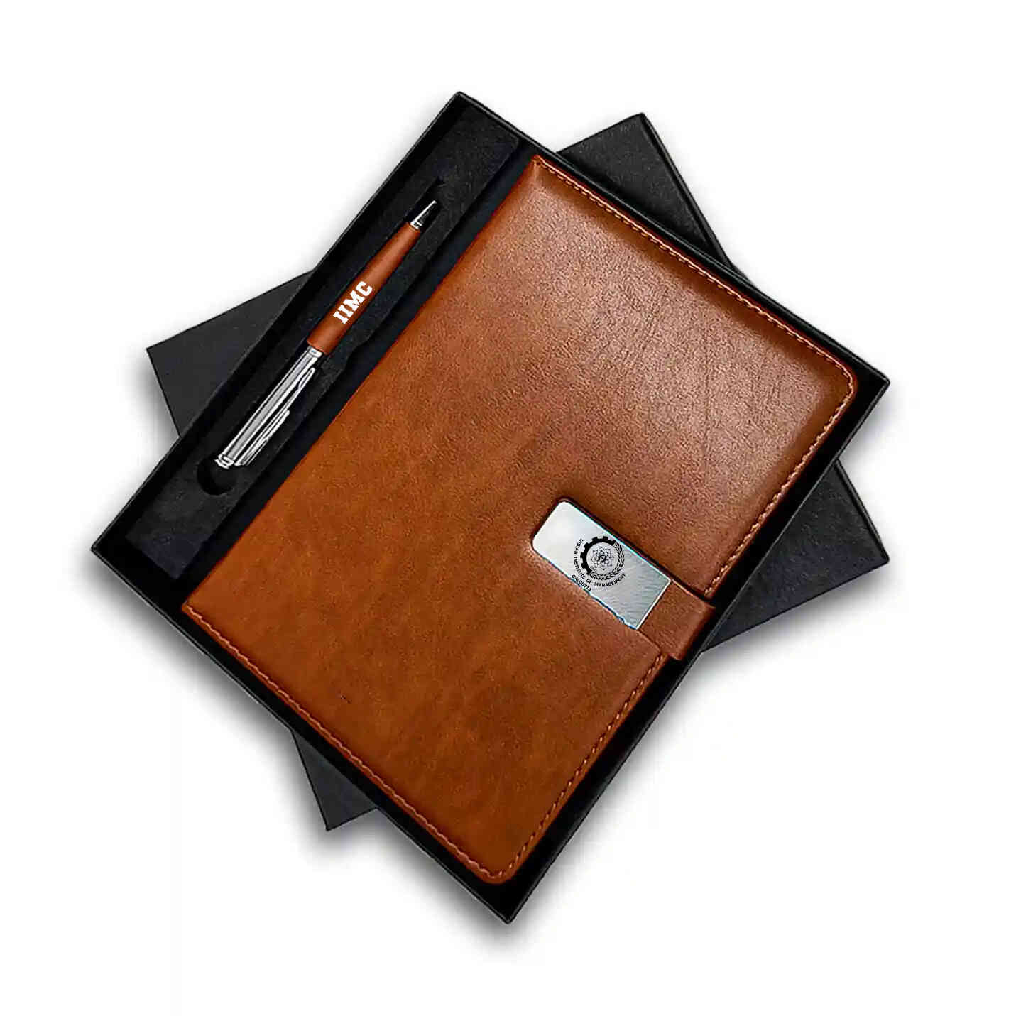 Executive IIMC Tan Diary & Pen Combo