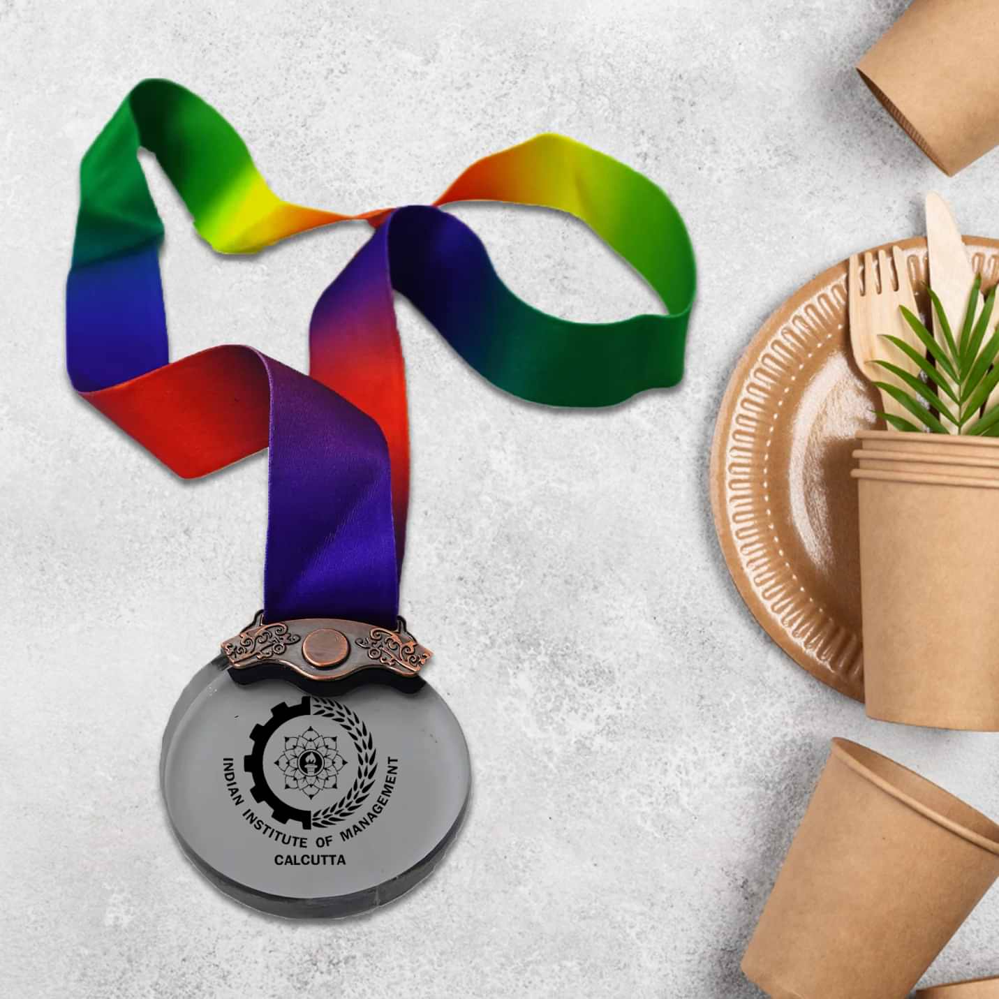 Commemorative Transparent Medal with Premium Ribbon