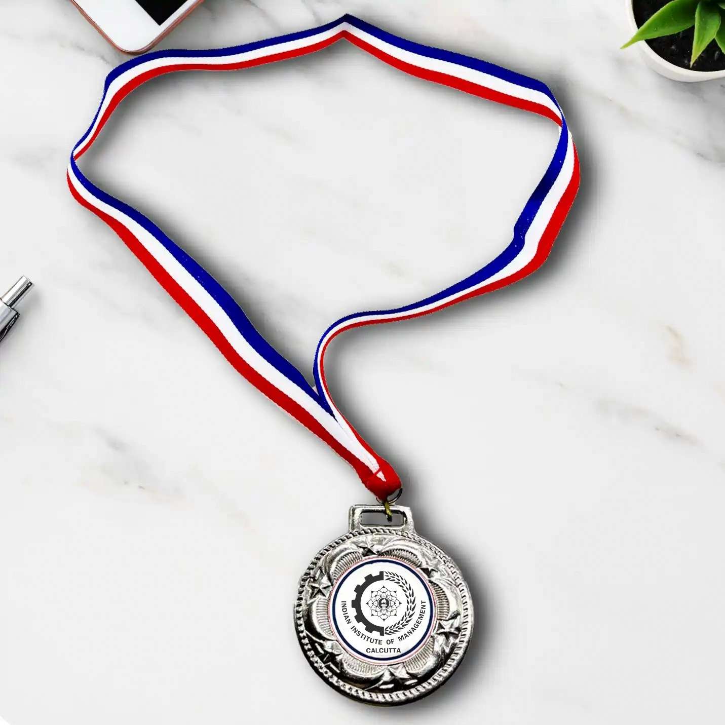 Silver Glory Award Medal with Tricolour Ribbon