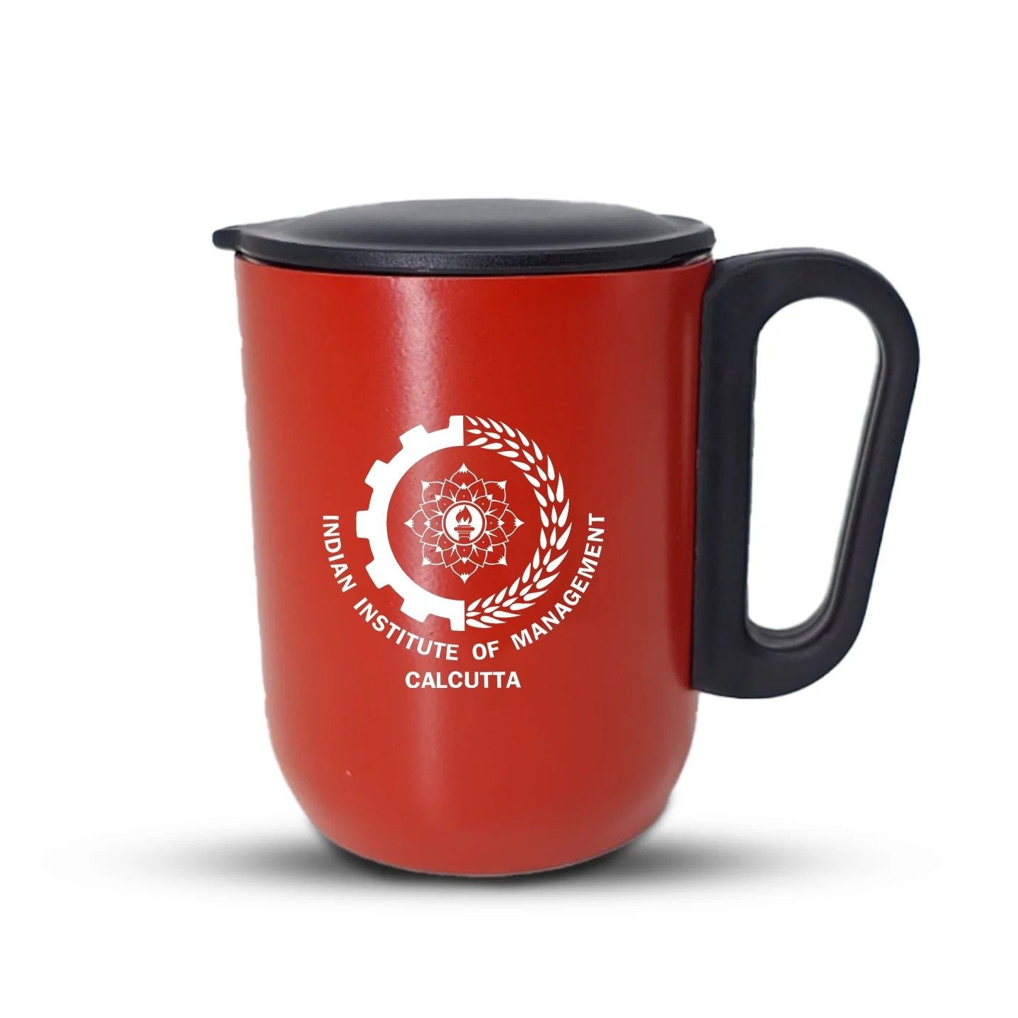 Crimson IIMC Logo Red Coffee Mug with Lid