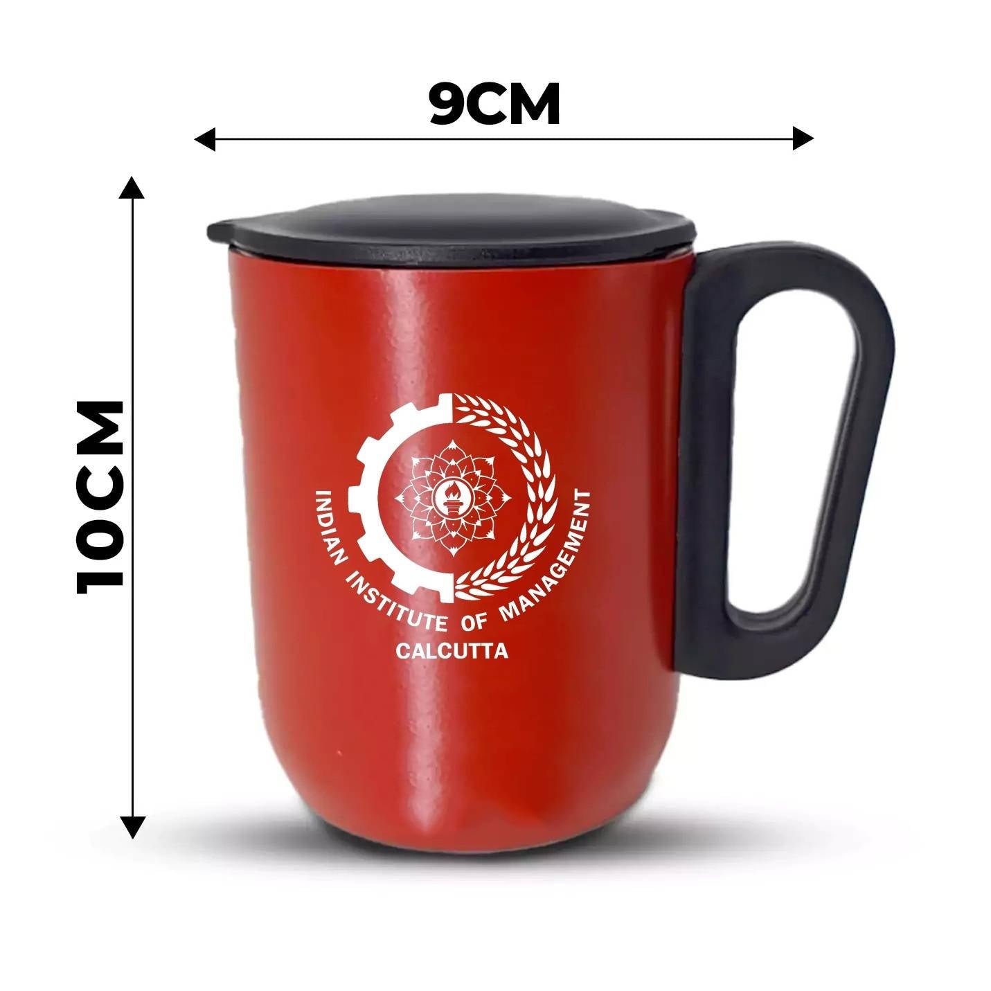 Crimson IIMC Logo Red Coffee Mug with Lid