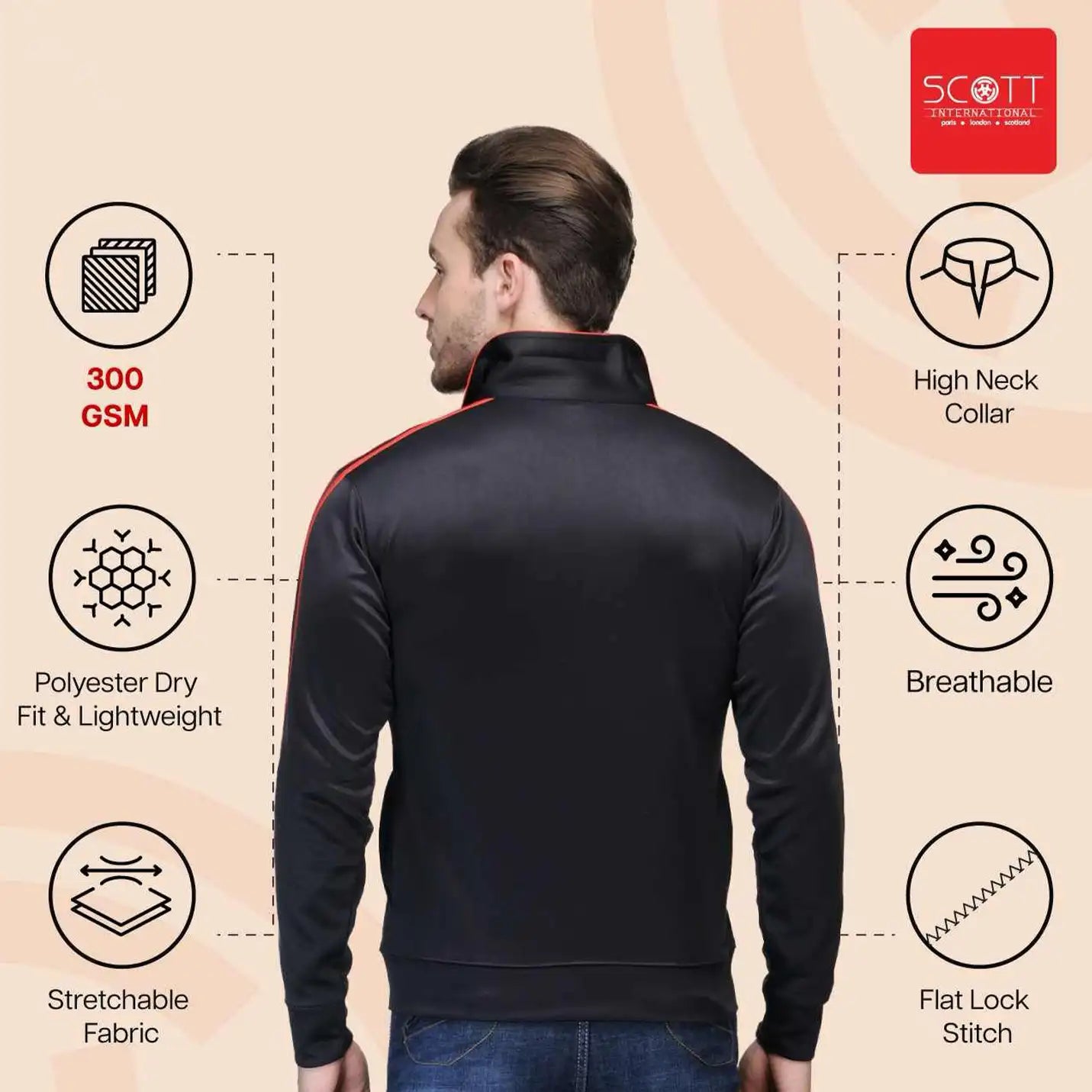 Essential IIMC Merchandise Black Striper Jacket