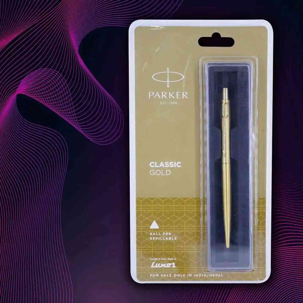 Elegant IIMC Metal Gold Plated Engraved Parker Pen 