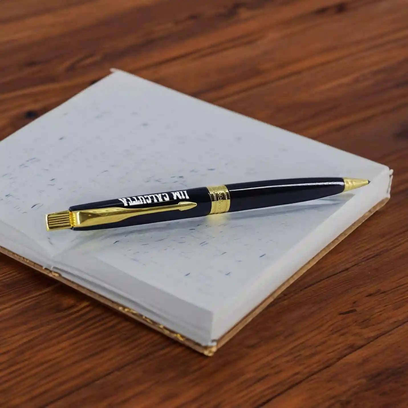Premium Parker IIMC Black Gold Roller Ball Pen & Card Holder