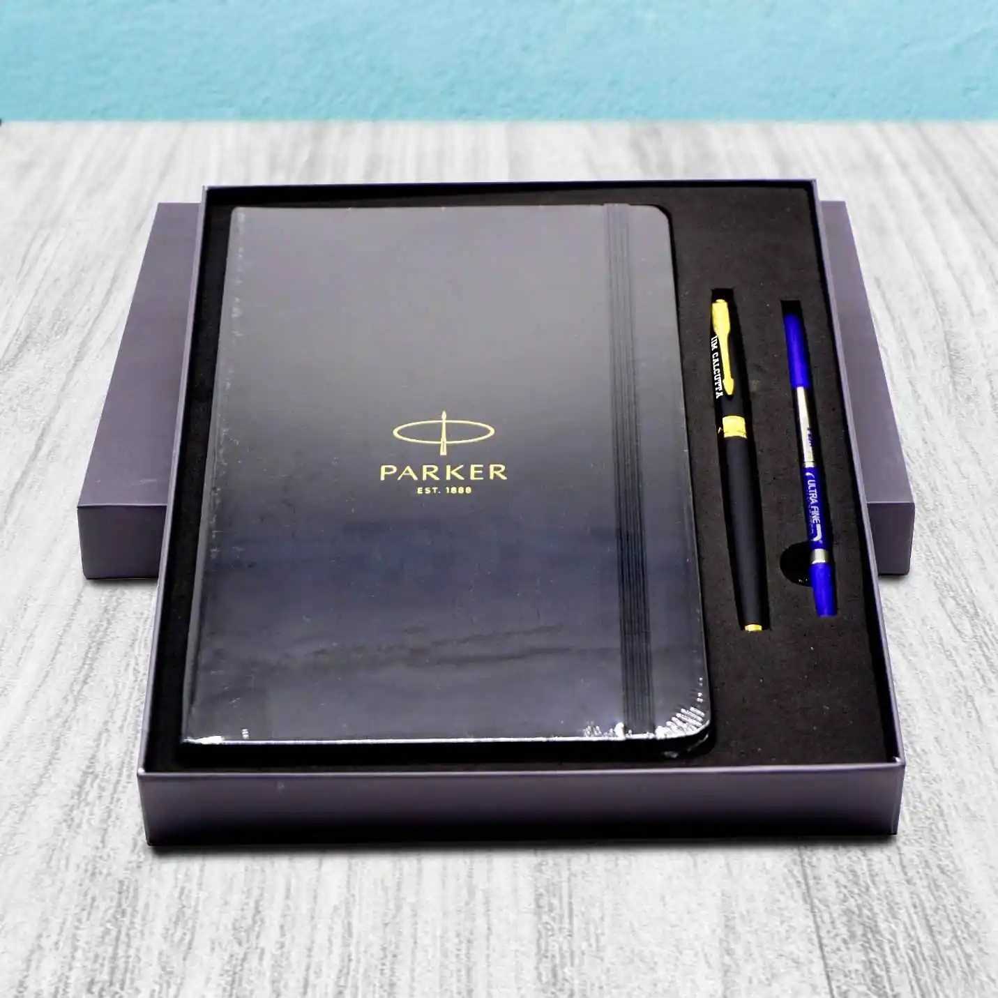 Classic Parker IIMC Black Roller Ball Pen & Diary Combo Gift Set