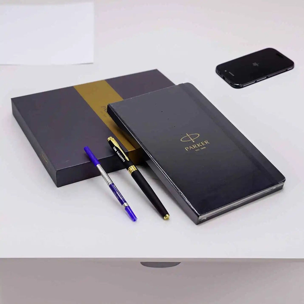 Classic Parker IIMC Black Roller Ball Pen & Diary Combo Gift Set