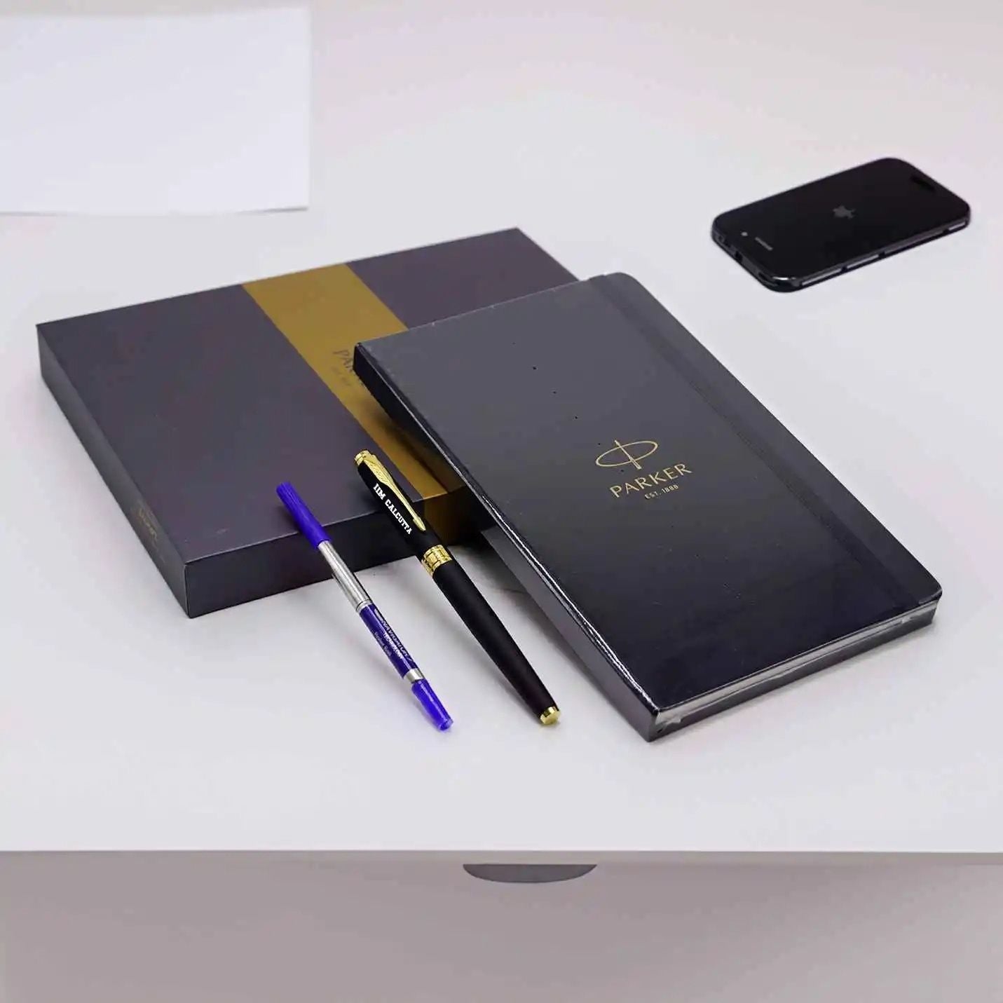 Classic Parker IIMC Black Roller Ball Pen & Diary Combo Gift Set