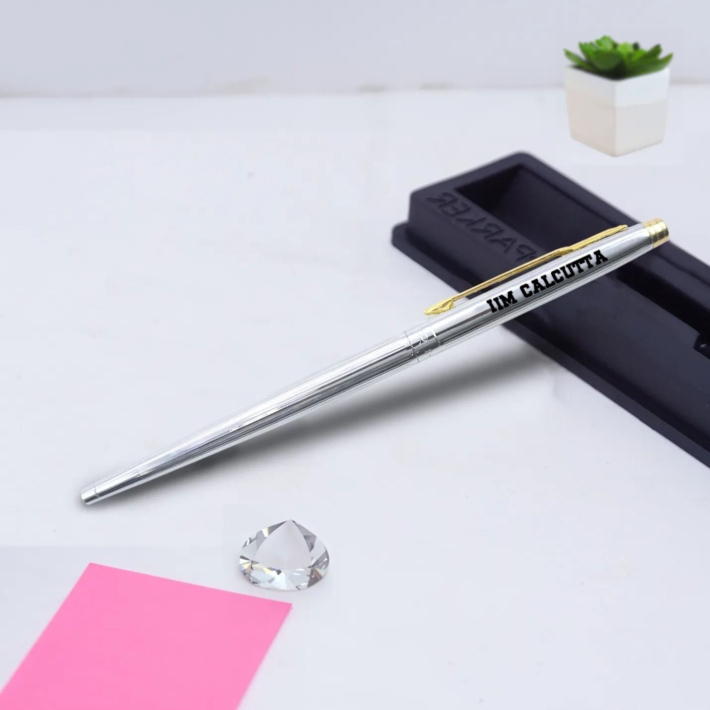 Slim & Shiny IIMC Metal Engraved Parker Pen