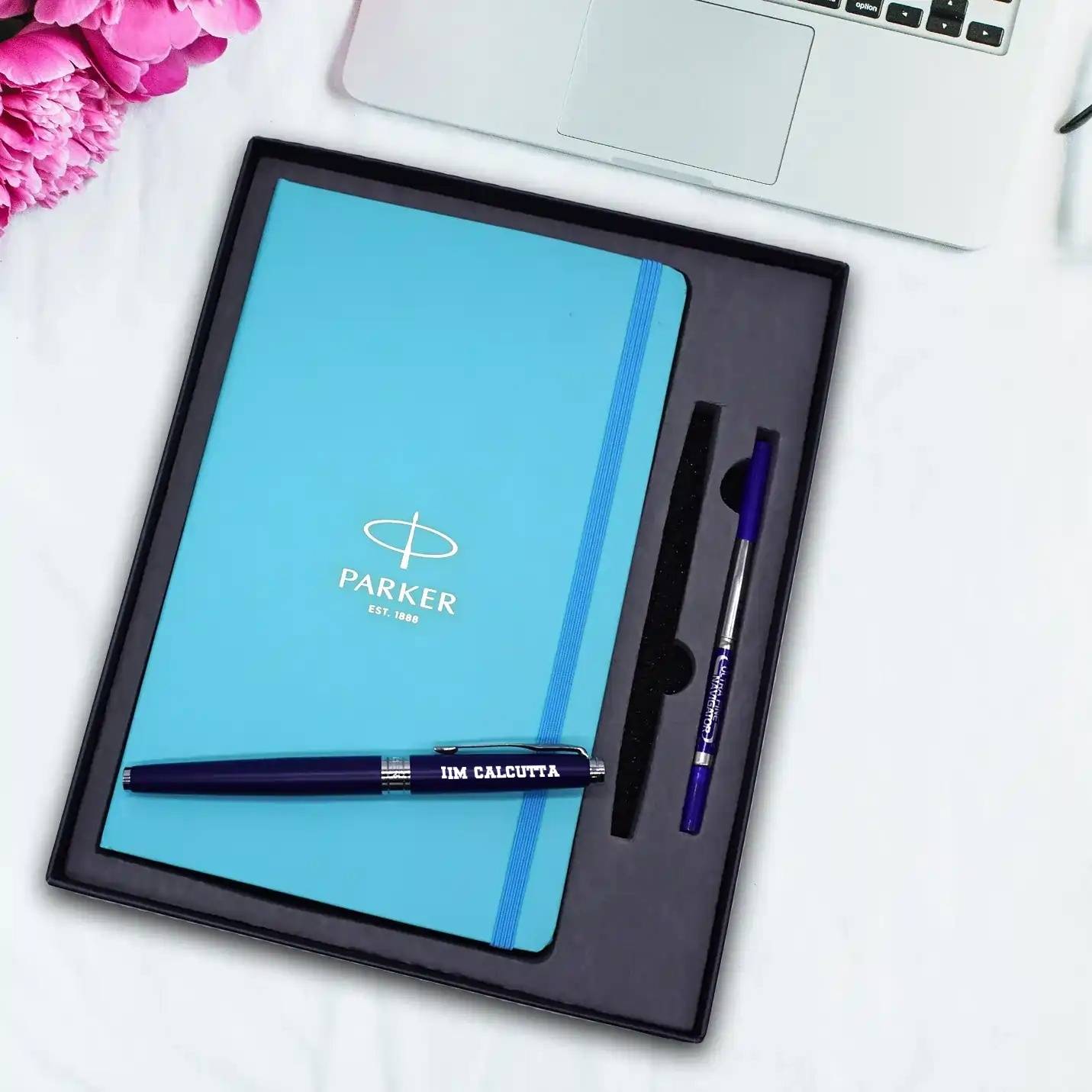 Best-Quality Elite Parker Blue Pen & Notebook Combo Gift Set