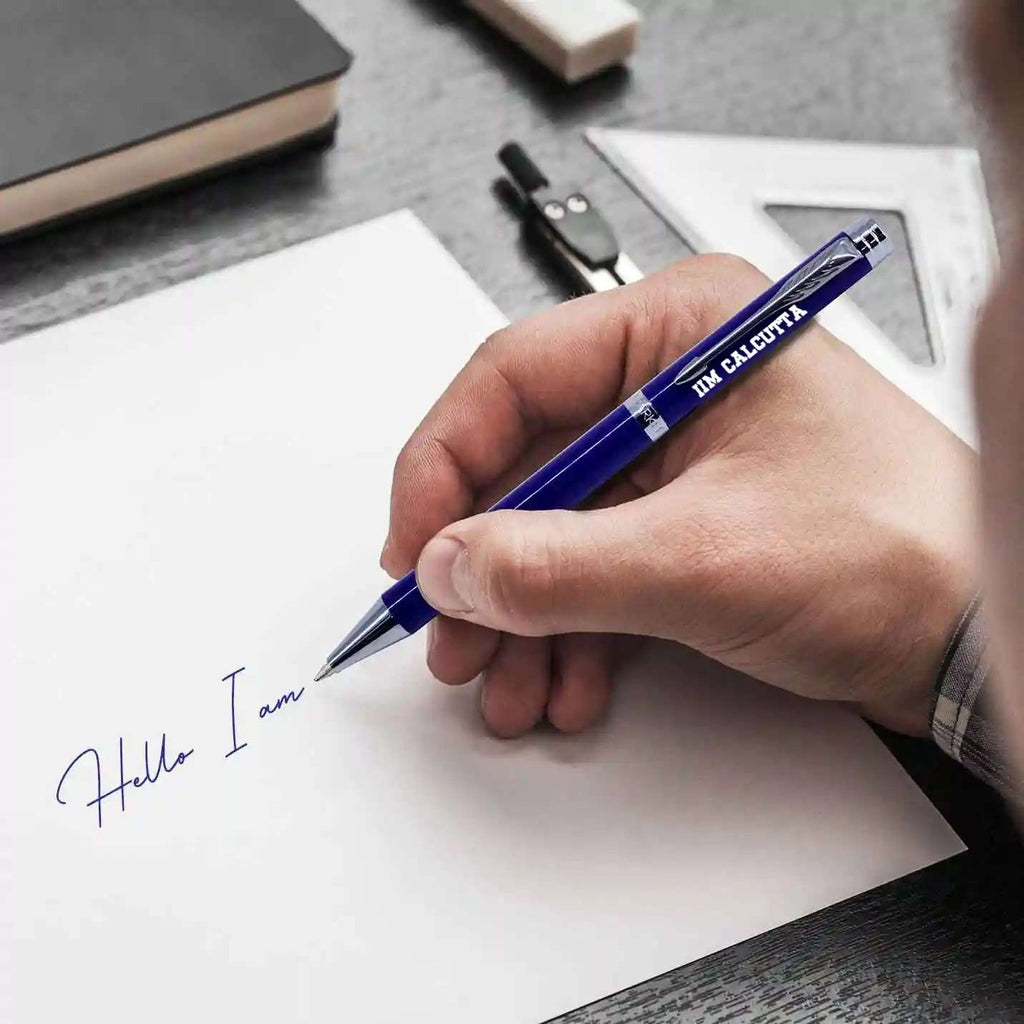 Top-Quality IIMC Logo Parker Folio Chrome Trim Ball Pen