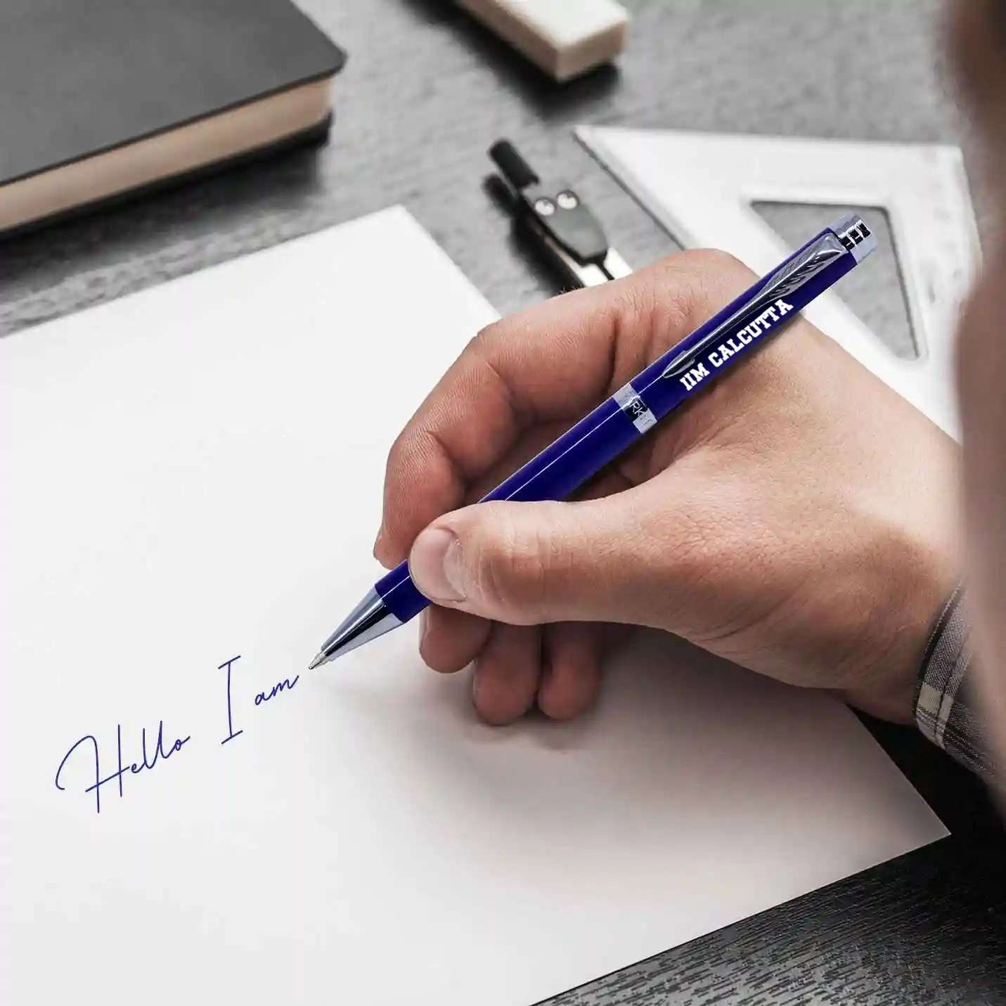 Top-Quality IIMC Logo Parker Folio Chrome Trim Ball Pen