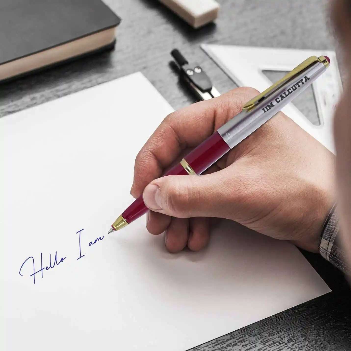 Exclusive IIMC Parker Galaxy Standard Roller Ball Pen with Gold Finish Clip
