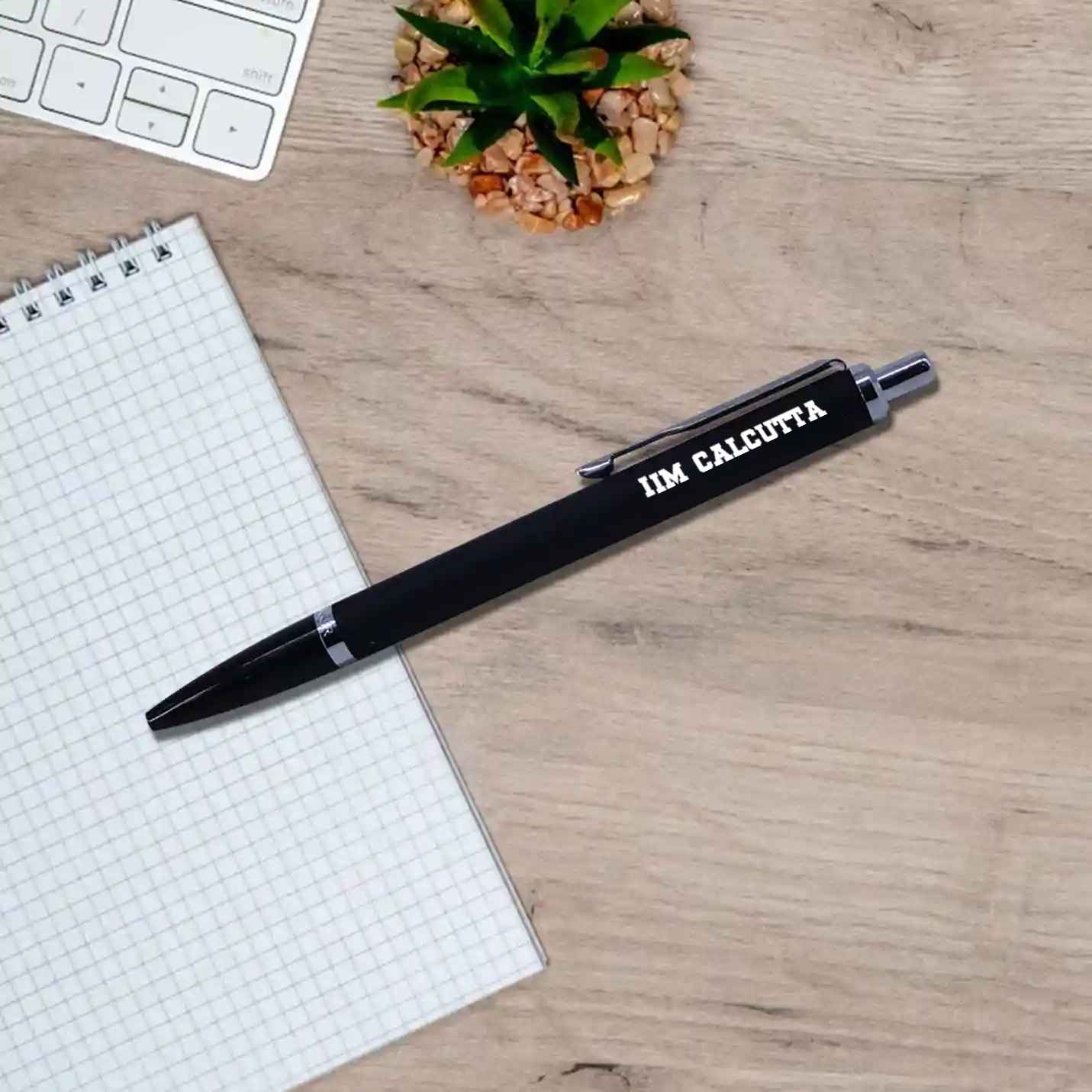 Premium IIMC Logo Parker Latitude Matte Black Engraved Pen