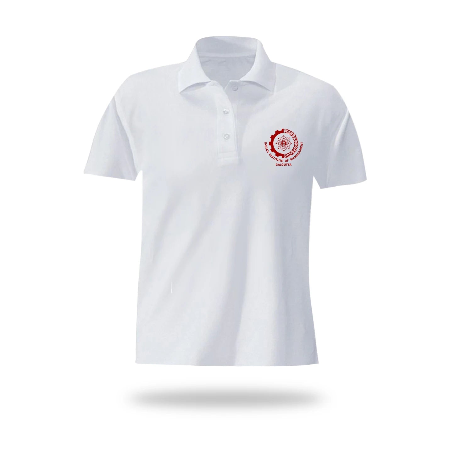 Trendy Polo Neck White IIMC T-shirts