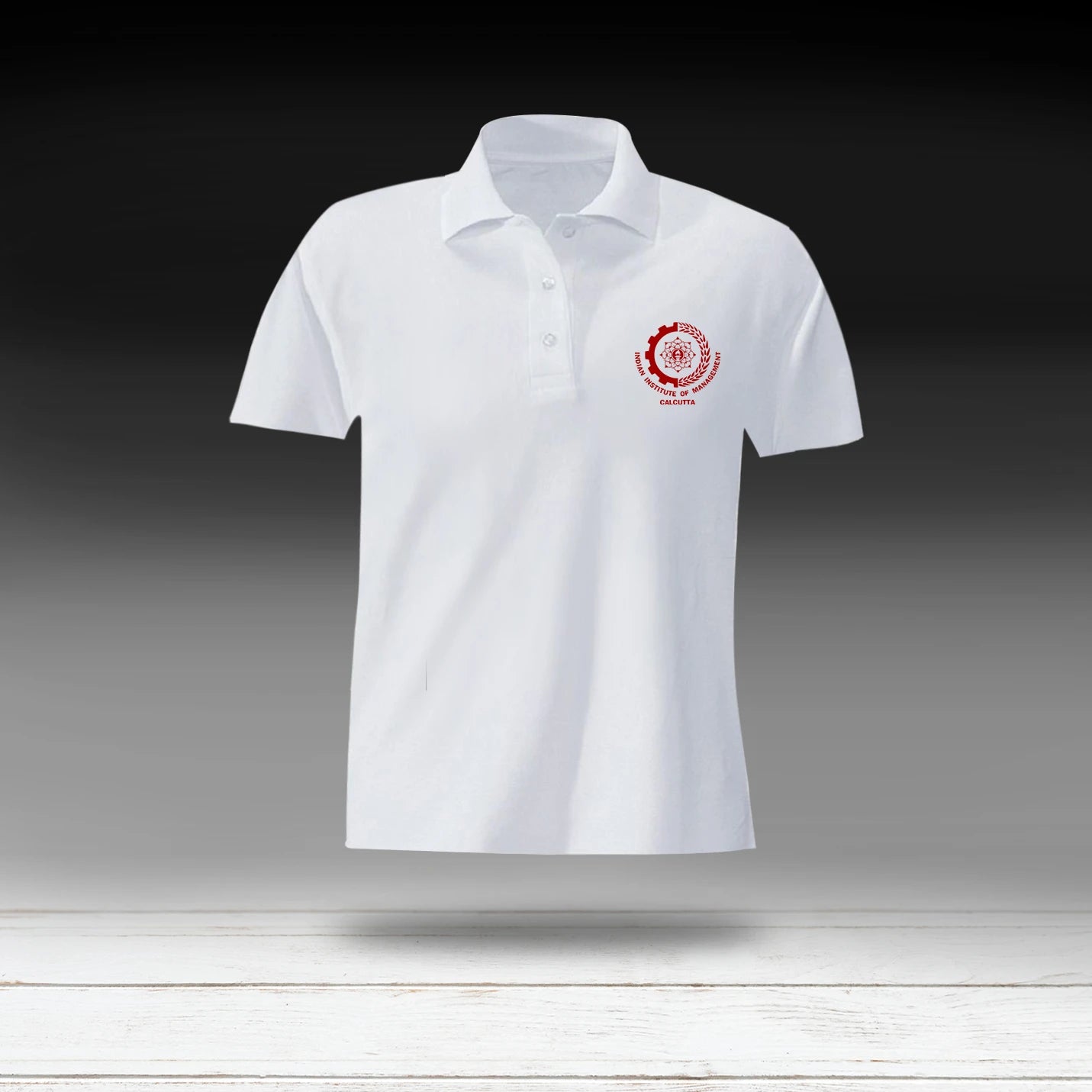 Trendy Polo Neck White IIMC T-shirts