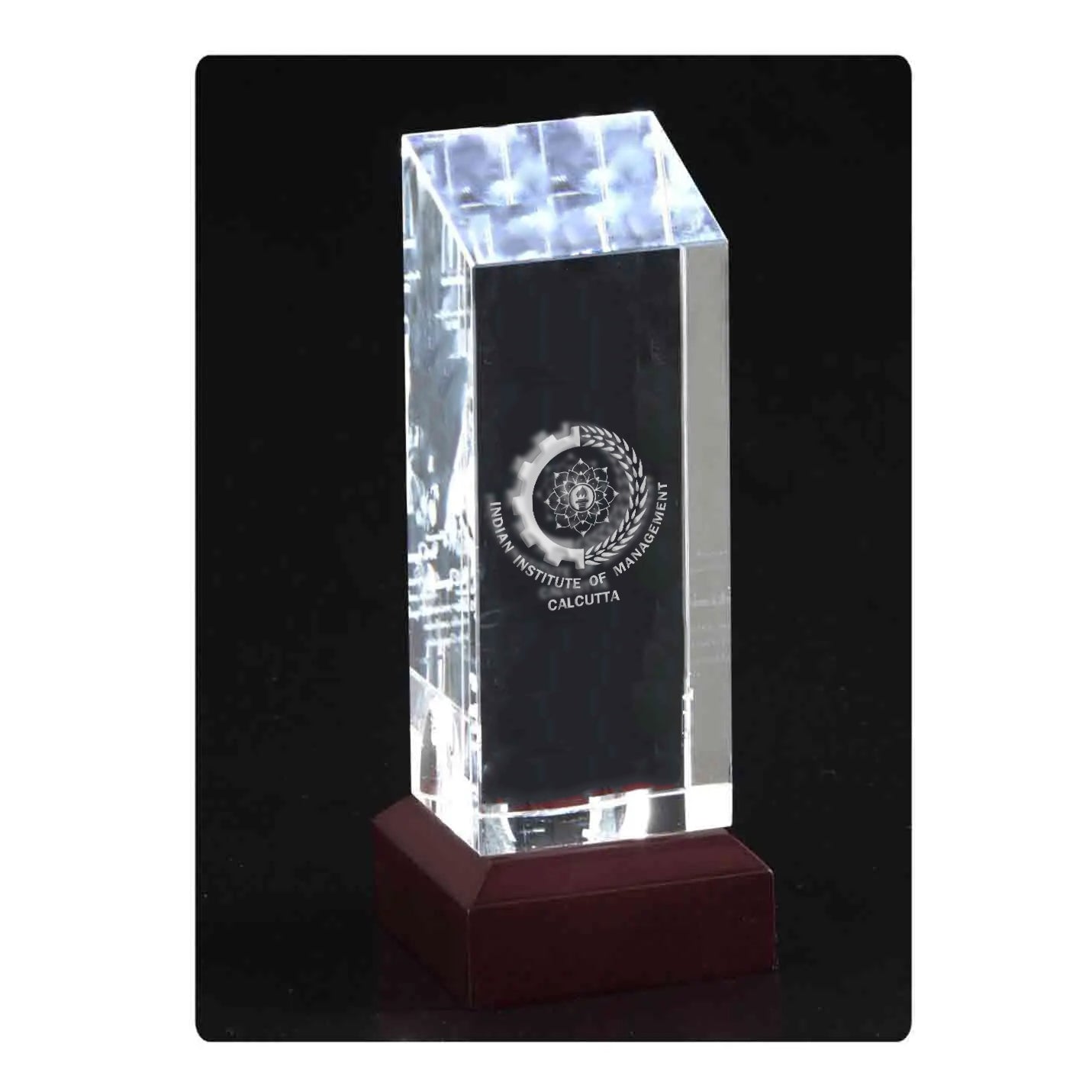 IIMC Heritage Pride 3D Crystal Memento with Logo