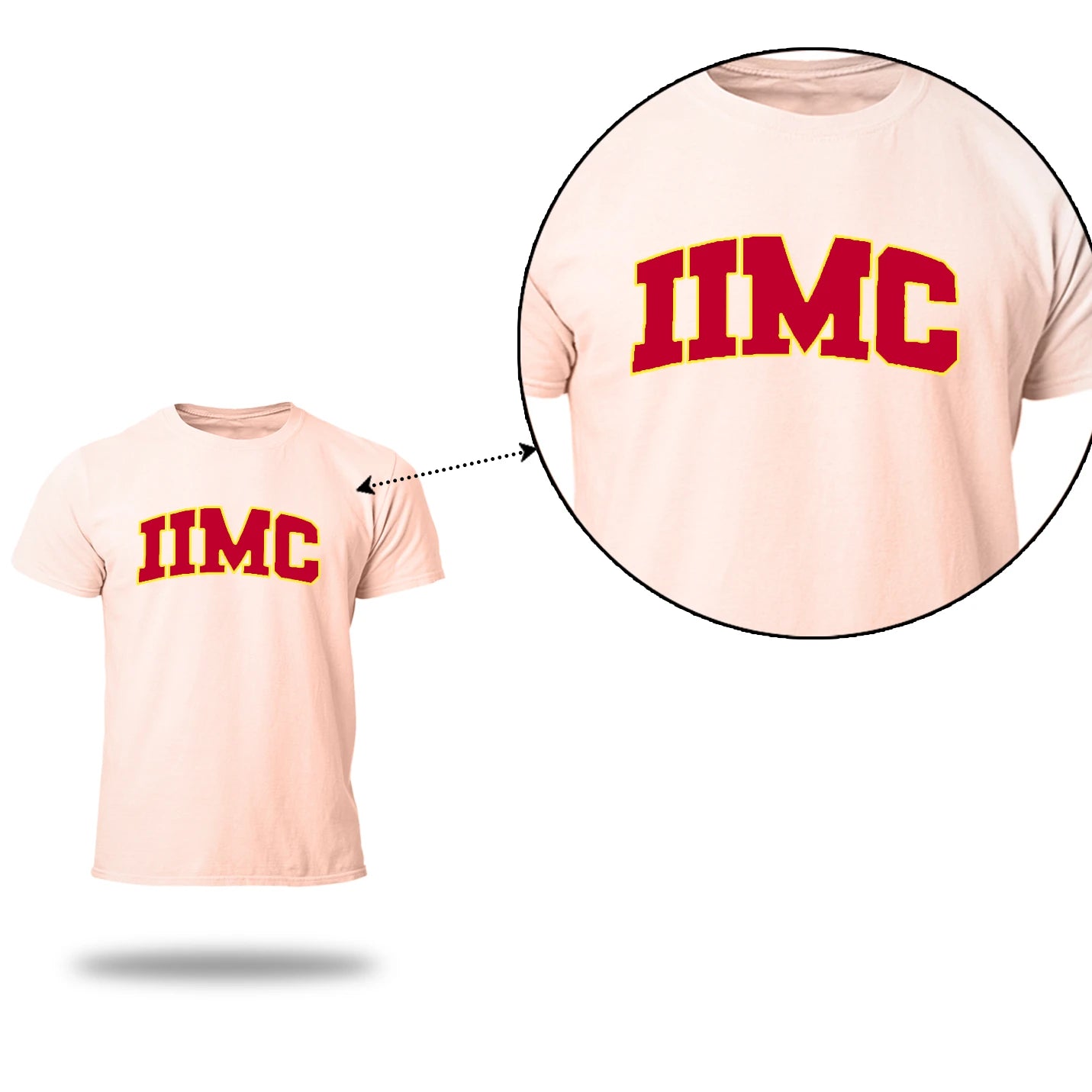 Comfy Round Neck Peach IIMC Merchandise T-shirts