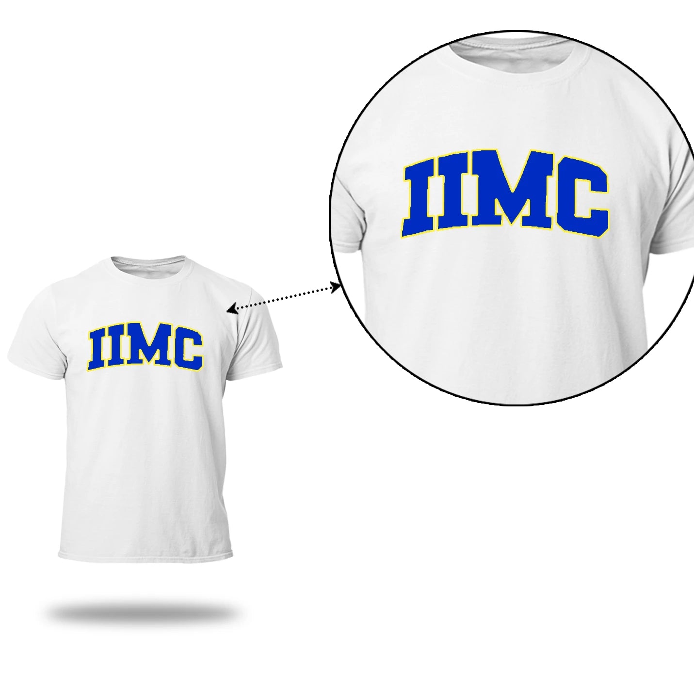 Ultimate Round Neck White IIMC Emblazoned T-shirts