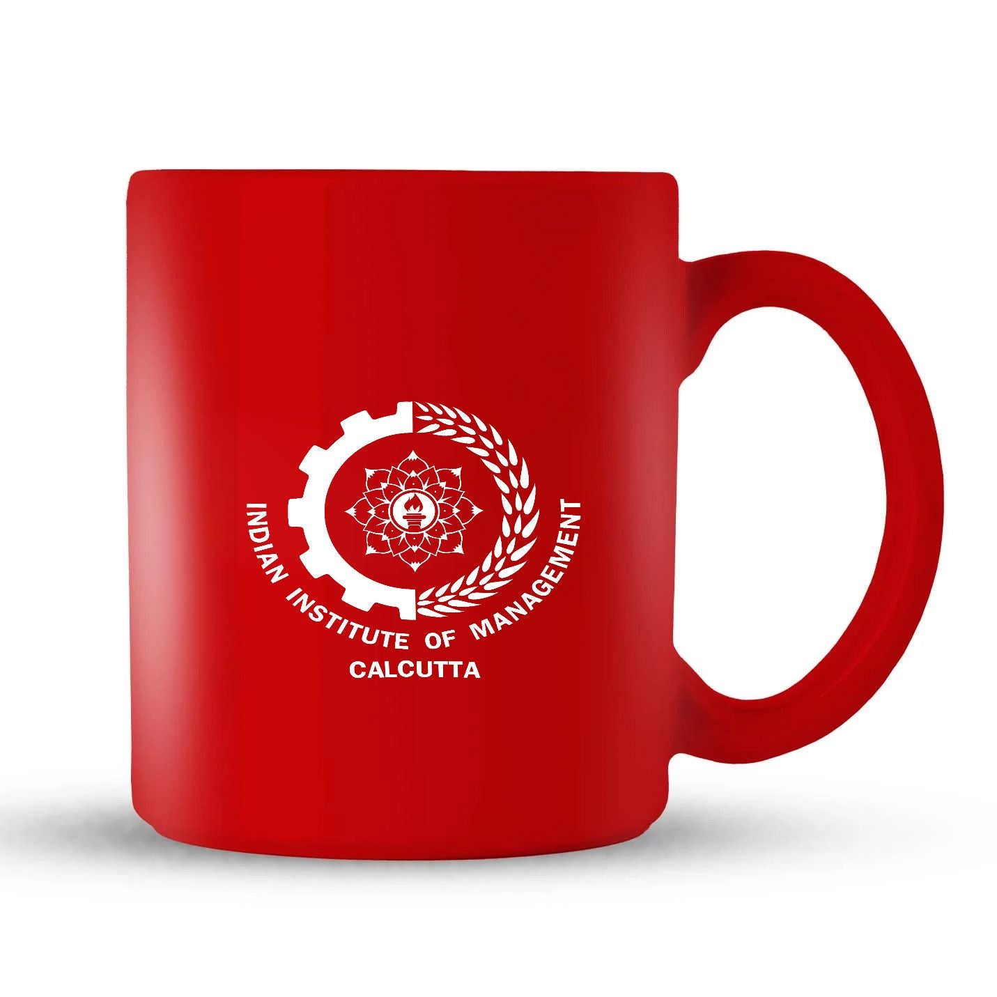 Iconic IIMC Sand-carved Ceramic Red Mugs 