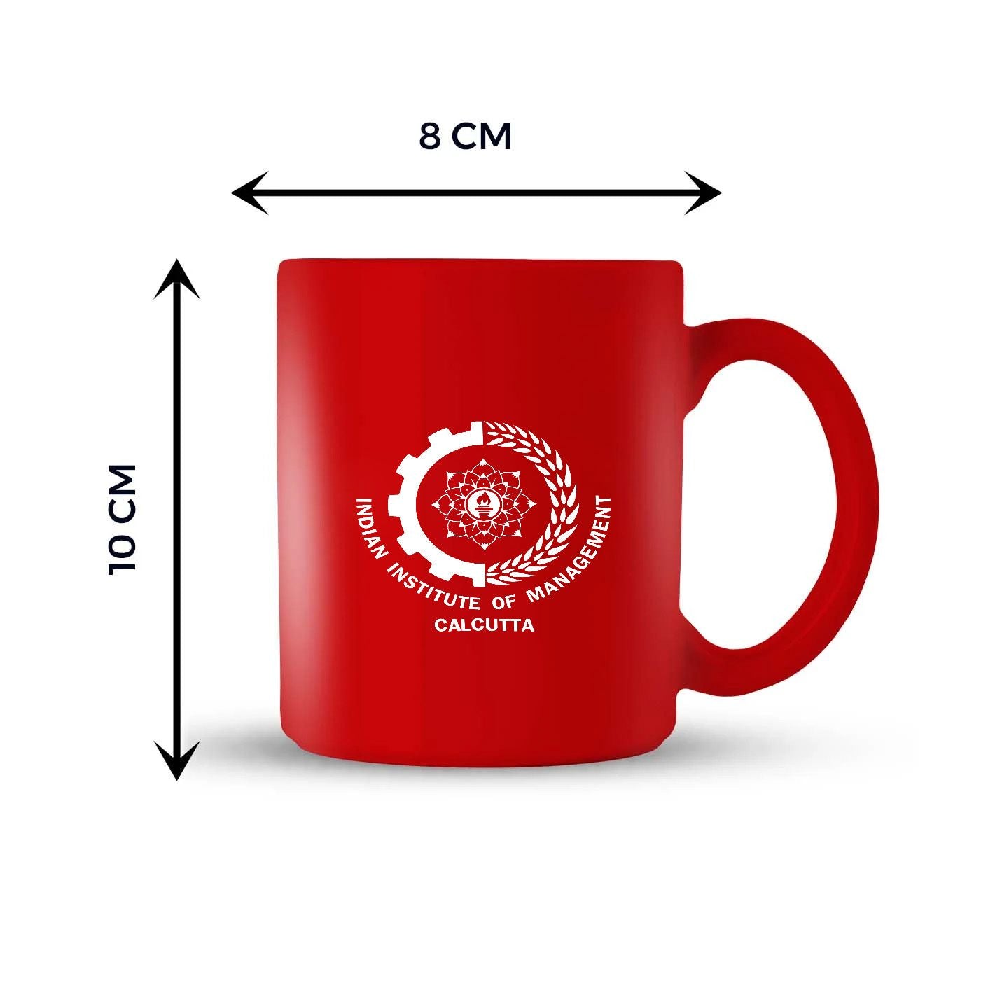 Iconic IIMC Sand-carved Ceramic Red Mugs 
