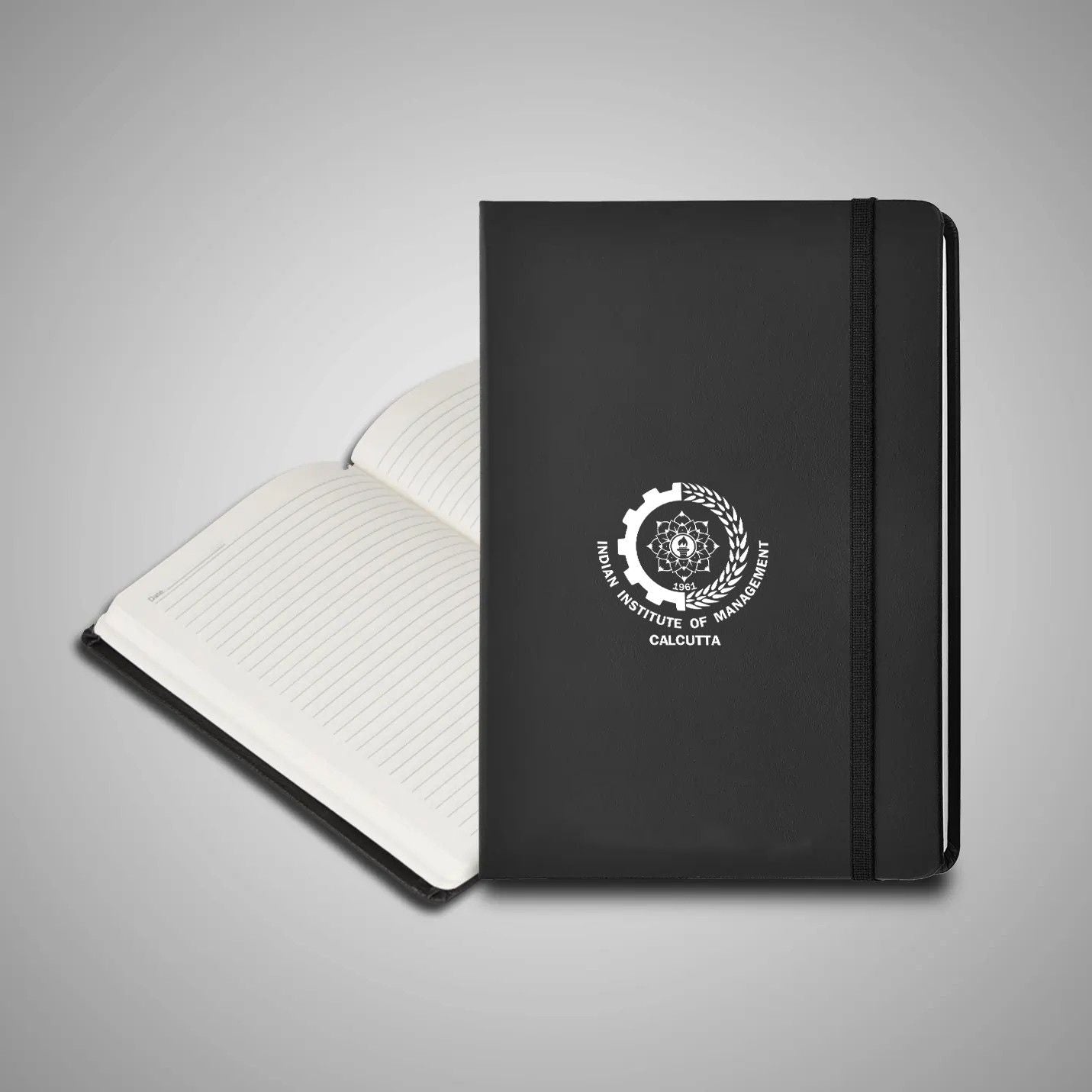 Trendy IIMC Corporate Gift Set with Black Elastic Pen