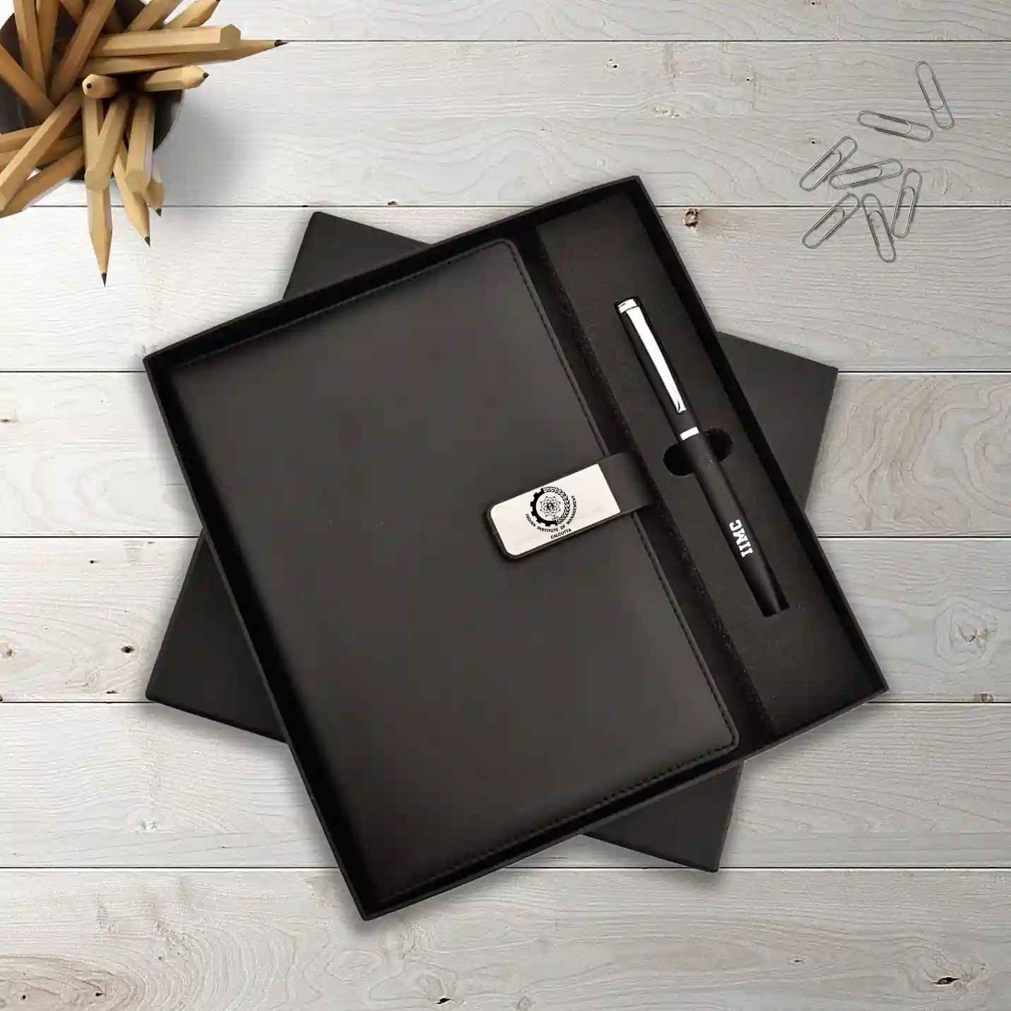Elegant IIMC Diary and Pen Gift Set