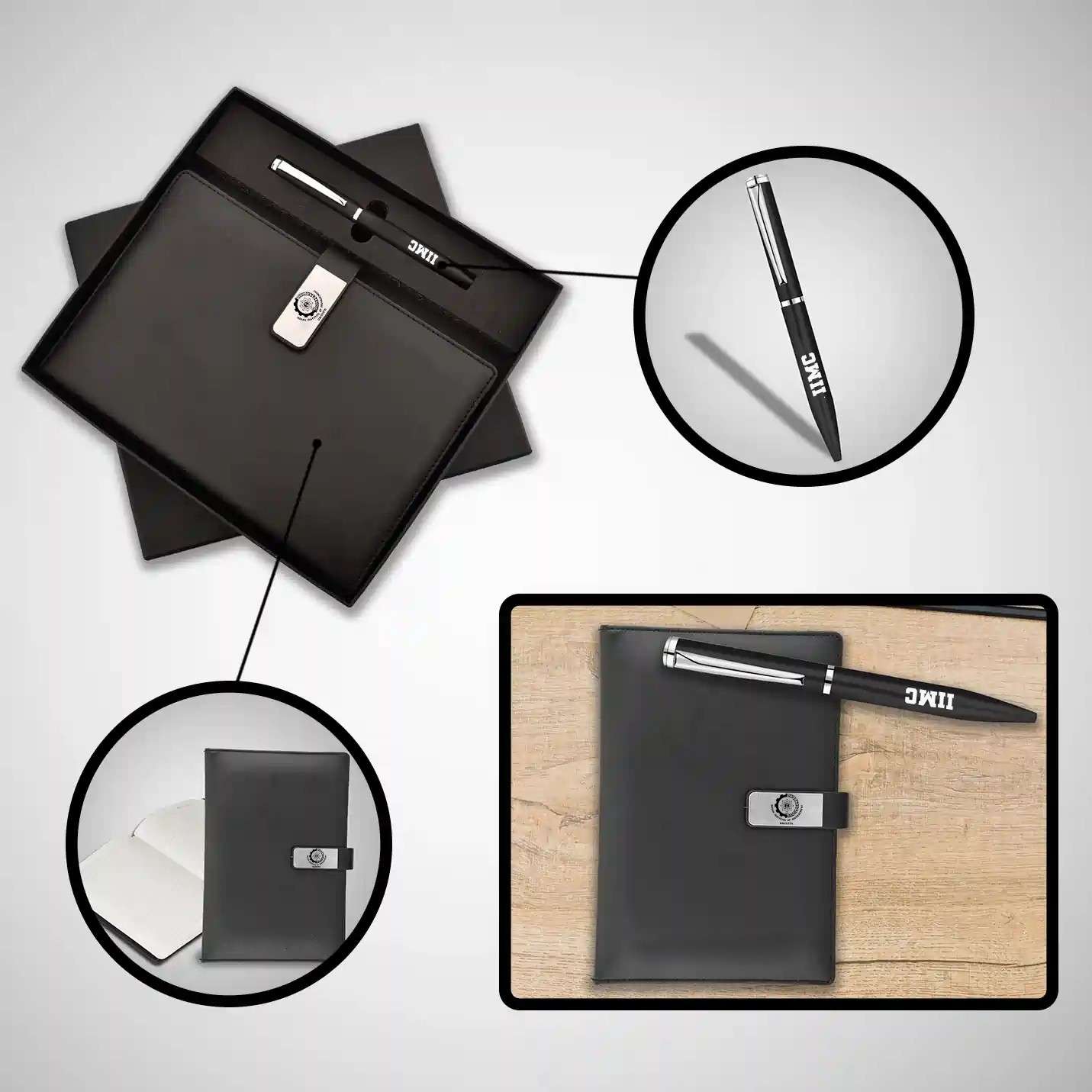 Elegant IIMC Diary and Pen Gift Set