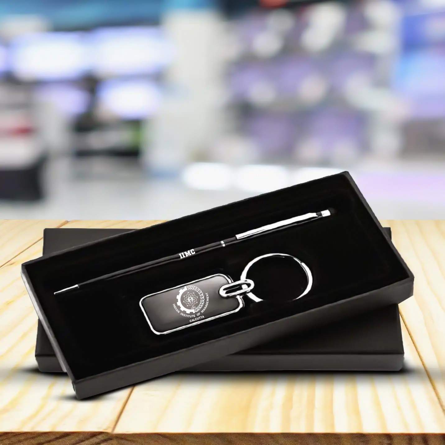 Black Ruby Pen with Keychain