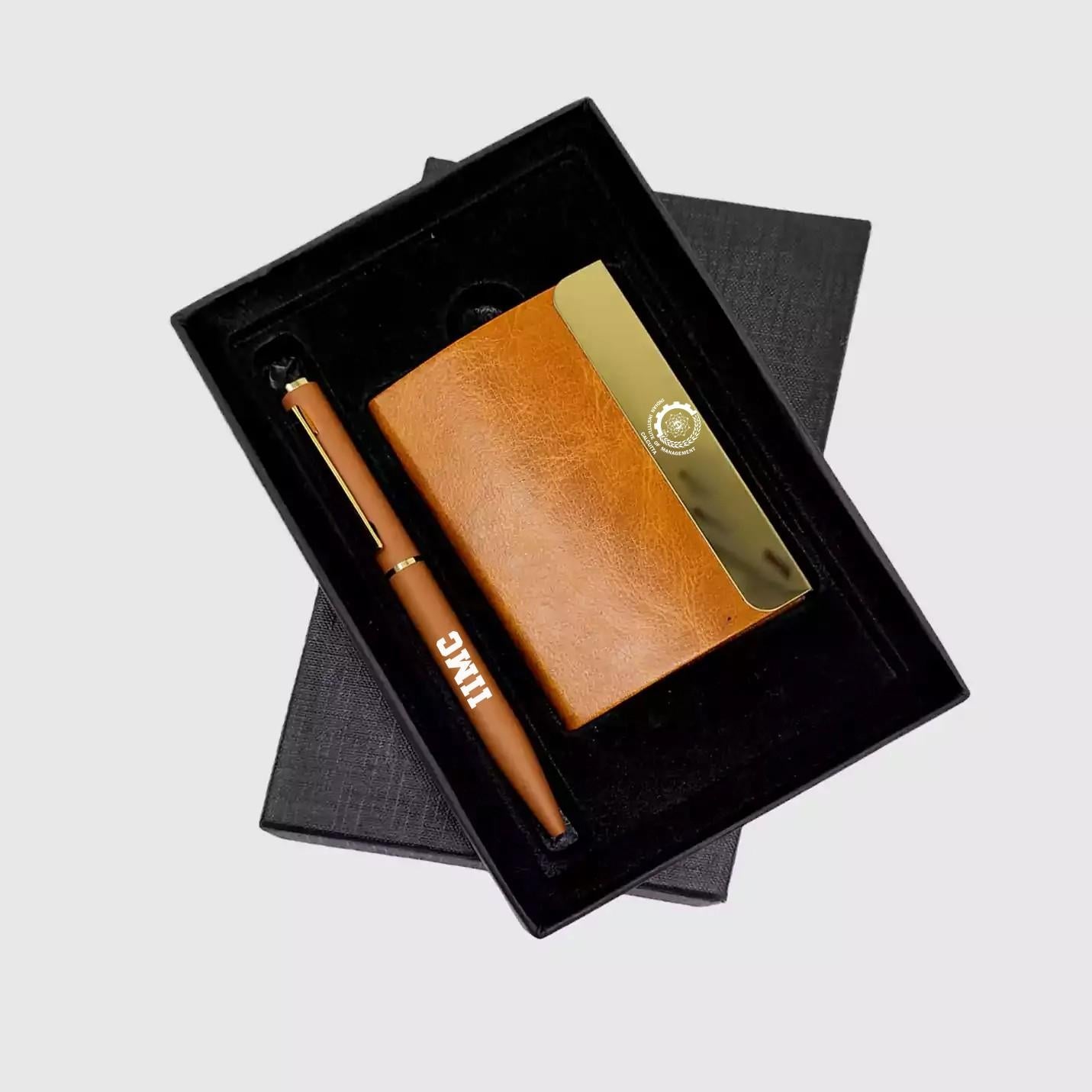 Branded Pen & Cardholder Combo Gift Box