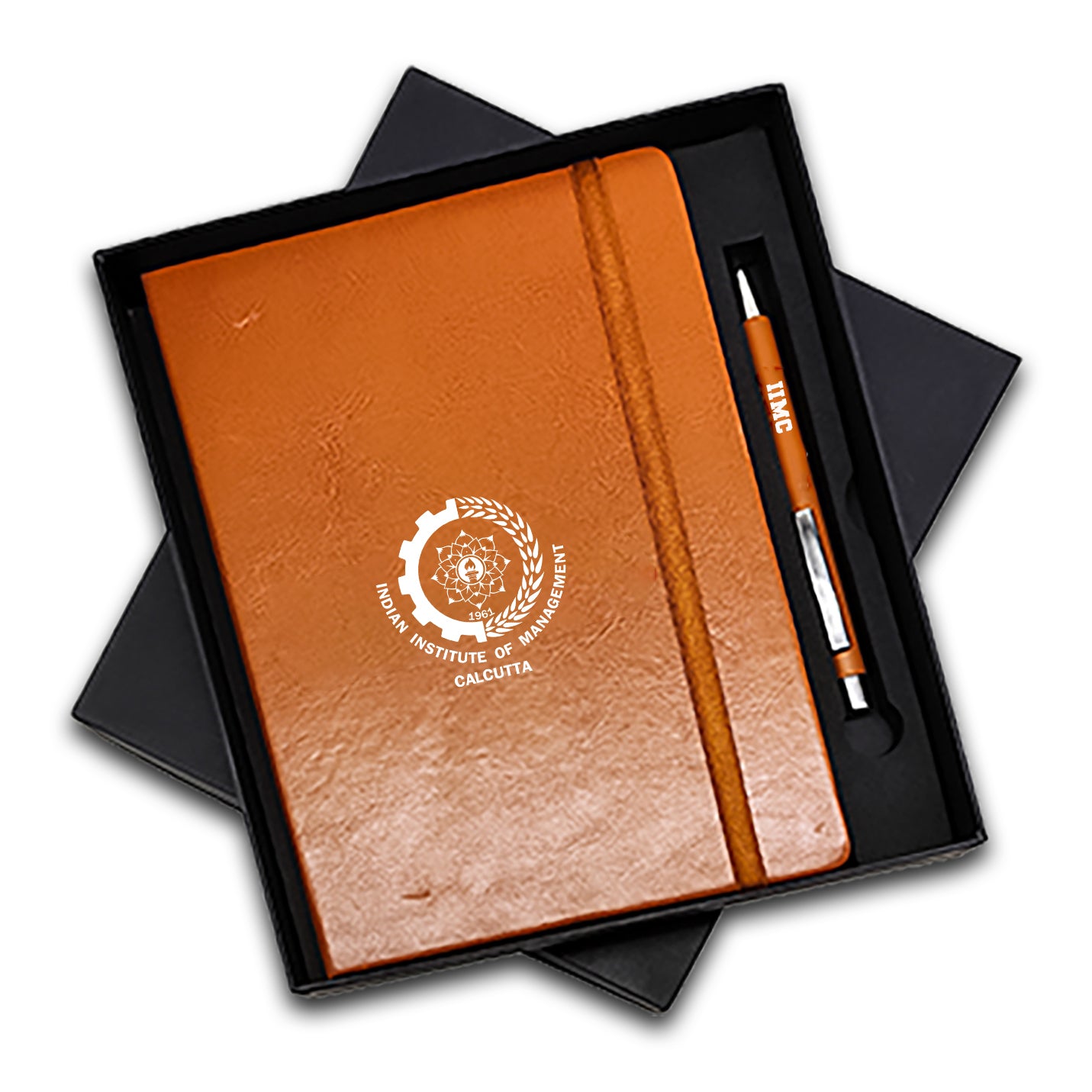 Trendy IIMC Tan Diary & Pen Combo Set