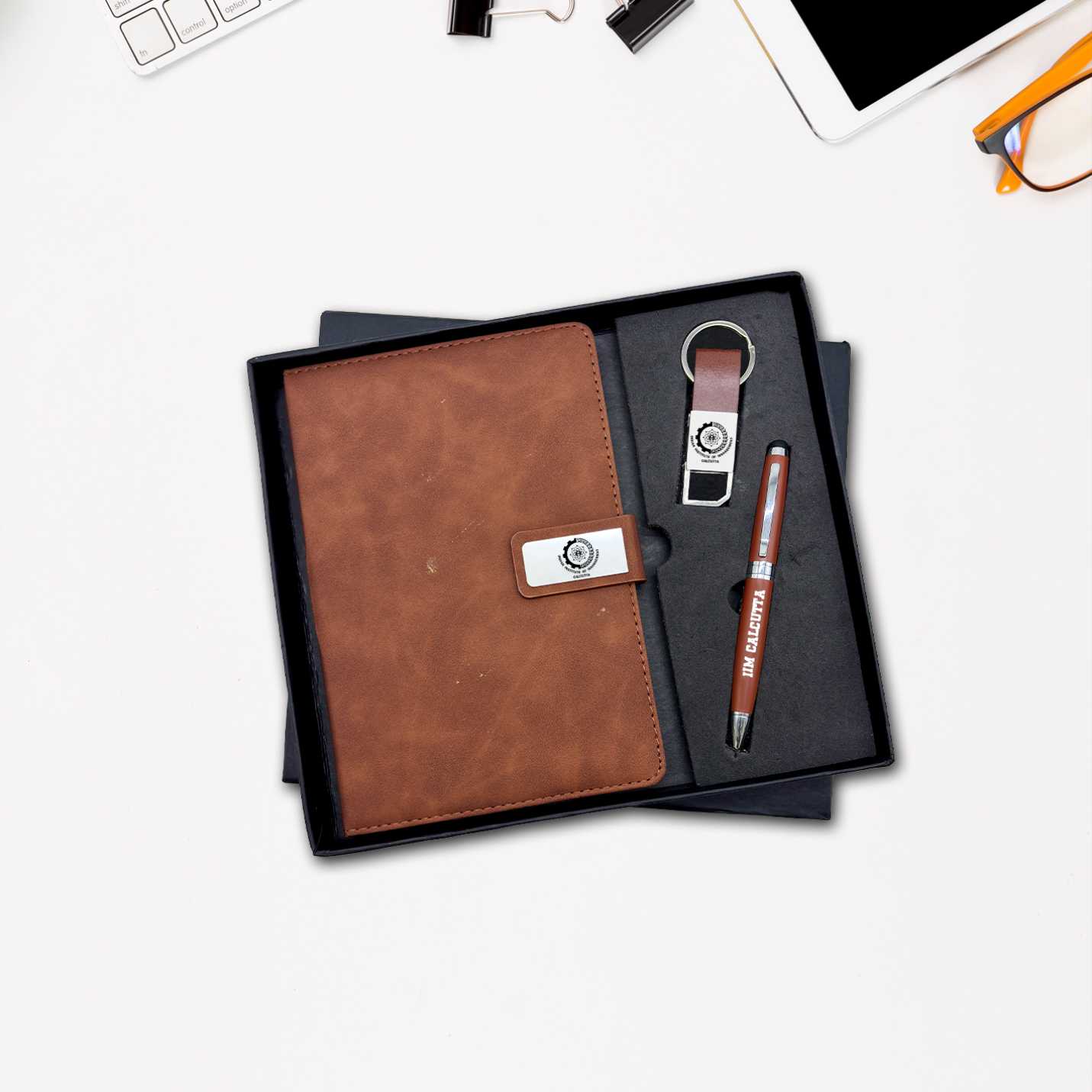 Prestige Gift Set – Pen, Diary & Official IIMC Keychain