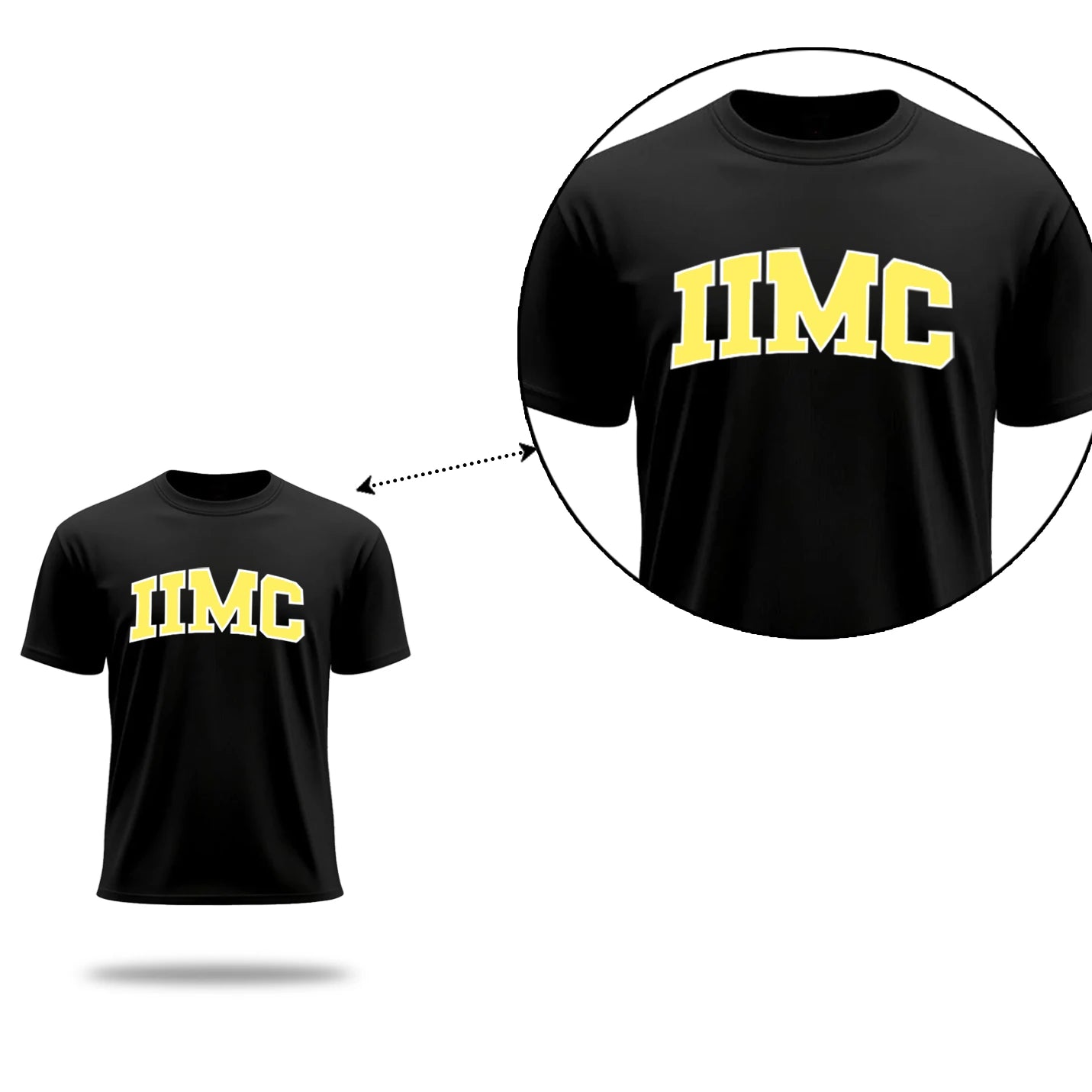 Bold IIMC Black Round Neck T-Shirt