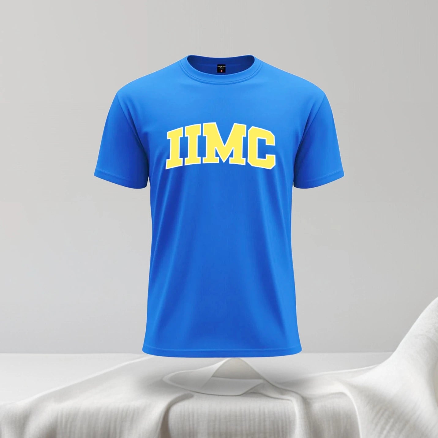 Everyday Comfort Round Neck Blue T-Shirt with IIMC Lettering