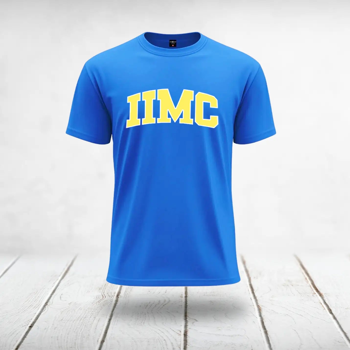 Everyday Comfort Round Neck Blue T-Shirt with IIMC Lettering
