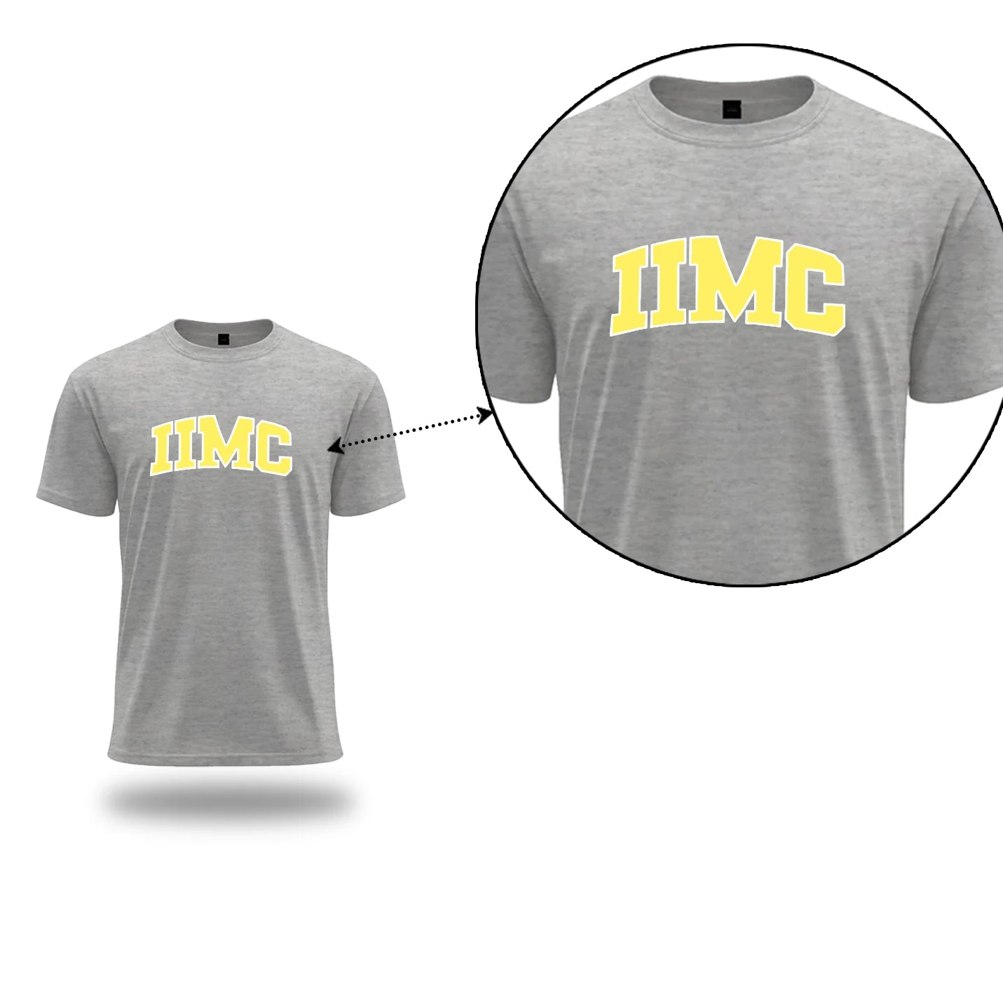 Unisex Grey Round Neck IIMC T-Shirt