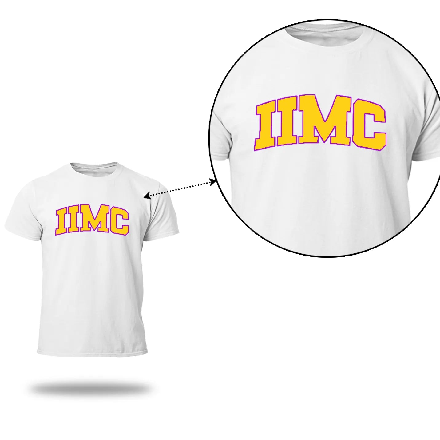 Round Neck White IIMC T-Shirt