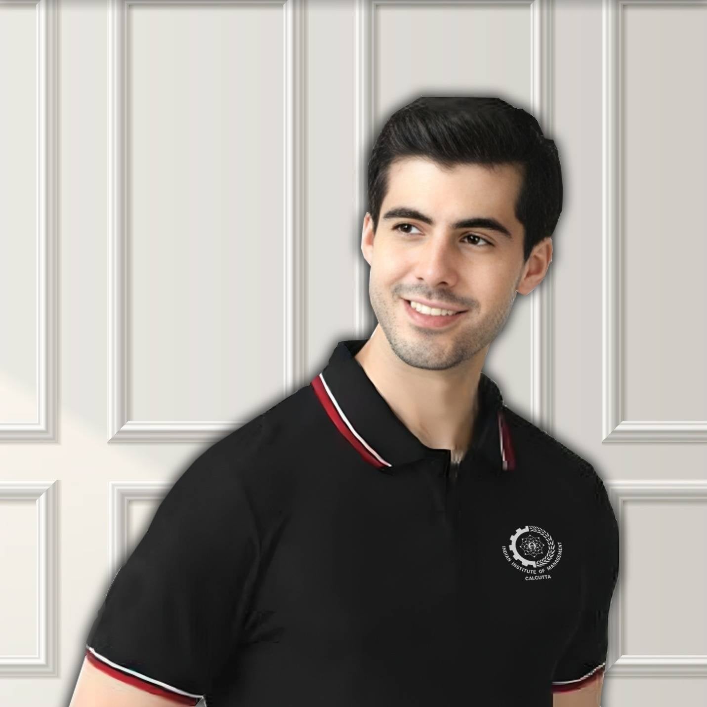 Black IIMC Polo T-Shirt with Official Logo