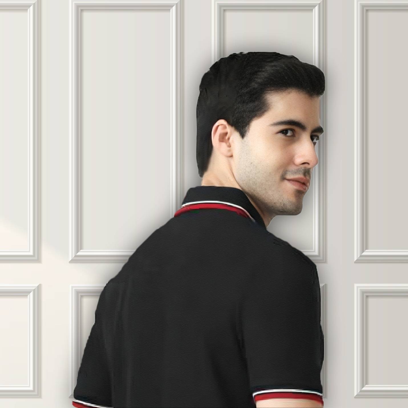 Black IIMC Polo T-Shirt with Official Logo