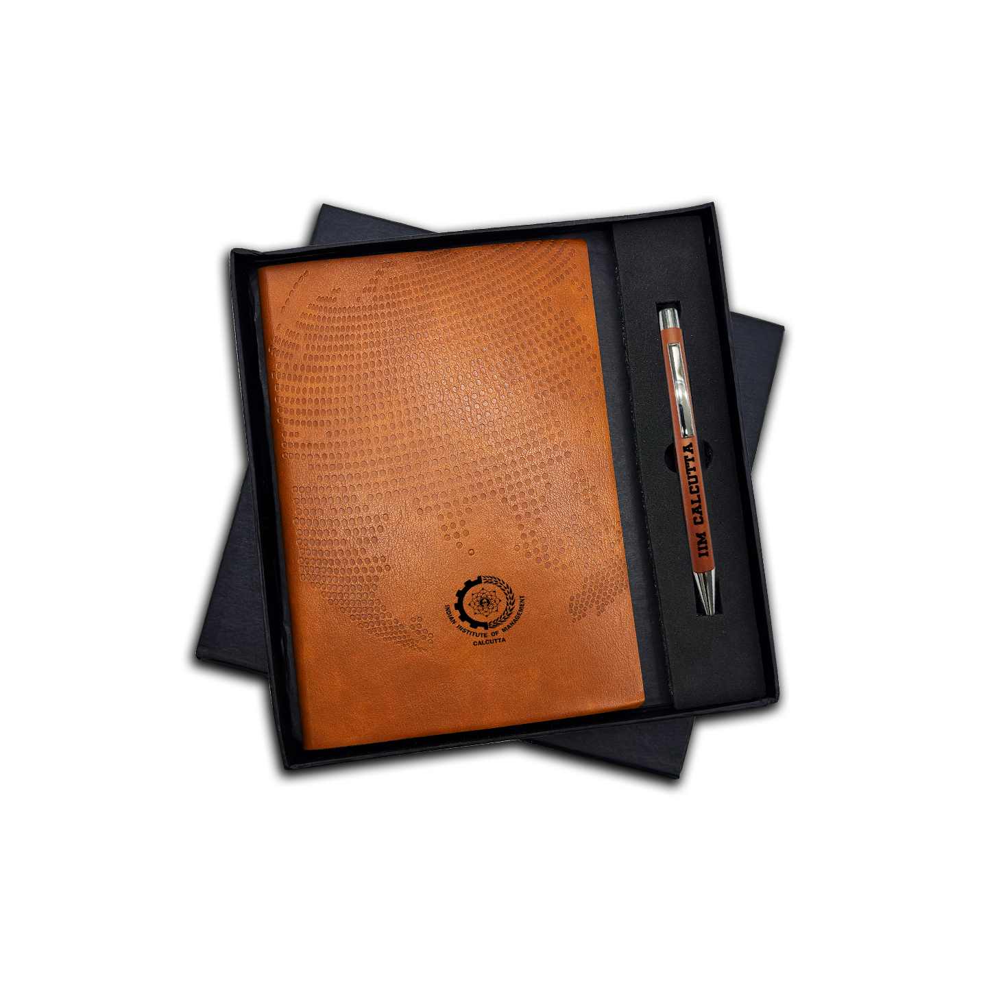 Prestigious 2 in 1 IIMC Logo Black Pen & Diary Gift set
