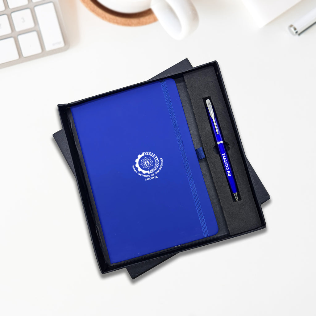 Classic 2 in 1 Blue IIMC Logo Pen & Diary Gift set