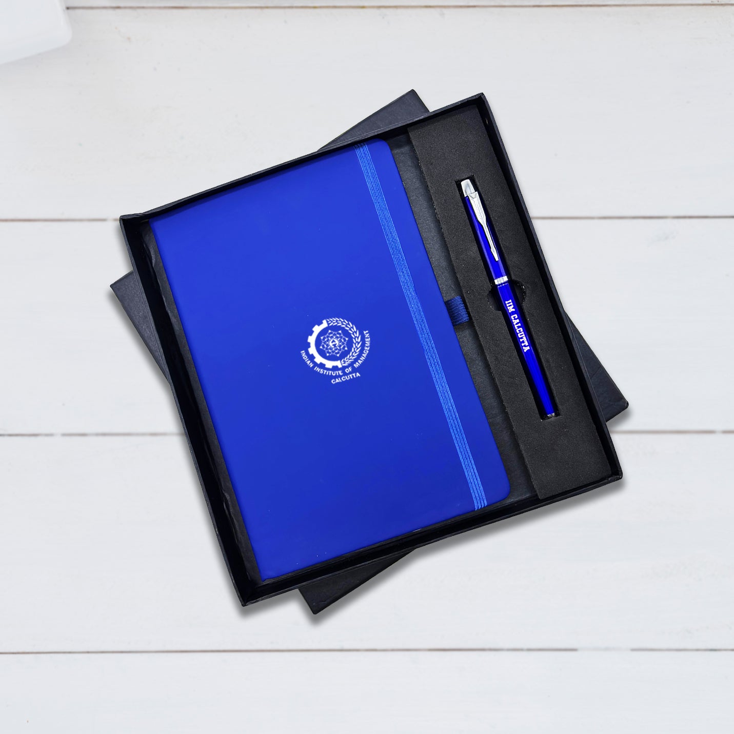 Stylish 2 in 1 IIMC Logo Blue Pen & Diary Gift set