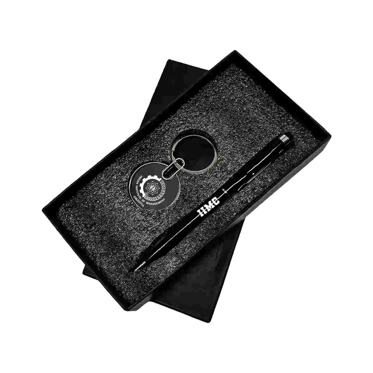 Elegant Black Pen & Keychain Combo