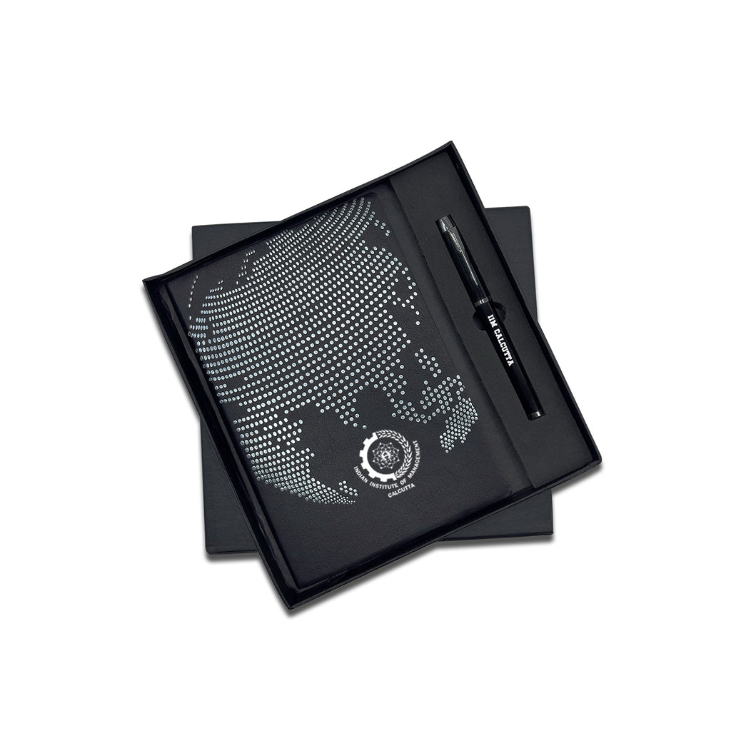  2 in 1 IIMC Logo Pen & World Map Diary Gift set