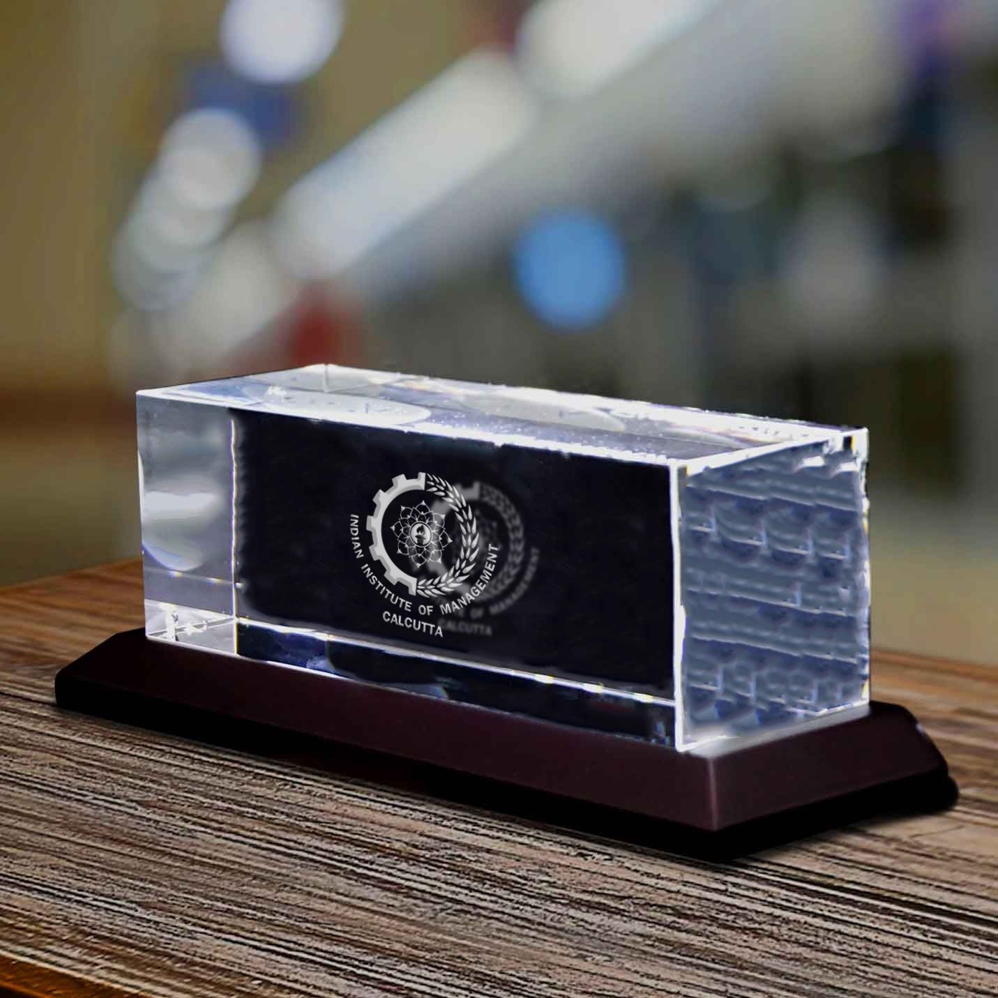 IIMC 3D Laser Crystal Memento with Logo